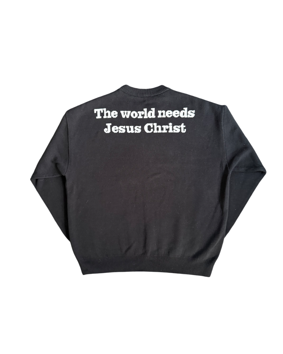 'The World Needs Jesus Christ' Black Sweatshirt