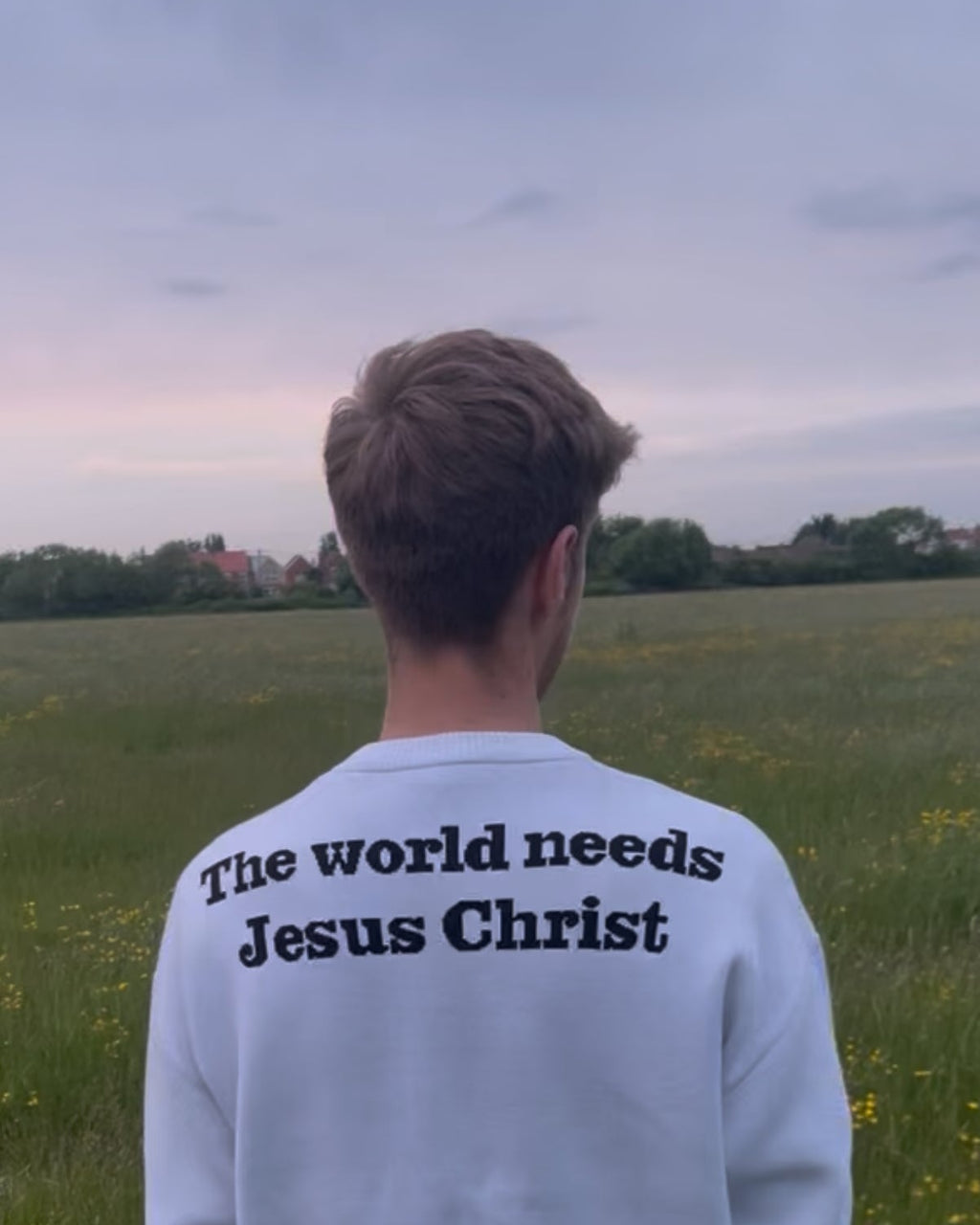 'The World Needs Jesus Christ' White Sweatshirt