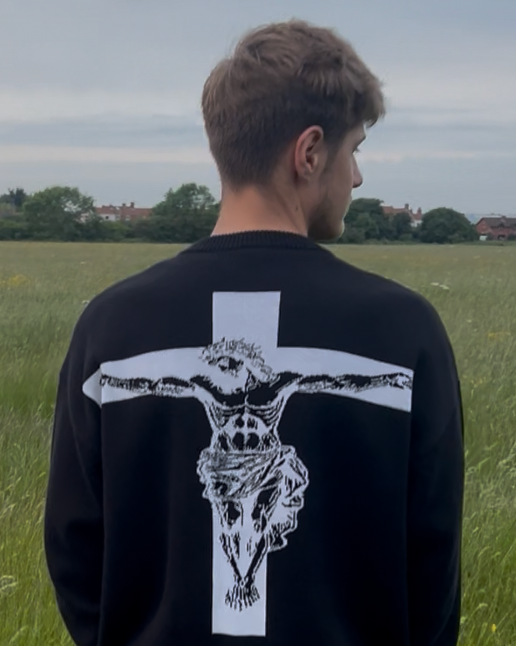 Crucifix Black Sweatshirt